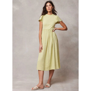 Mint Velvet Green Jersey Ruffle Midi Dress